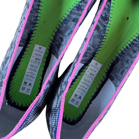 Rothy's The Merino Wool Flat Haze Spot Gray Pink Size 11 - Picture 6 of 8